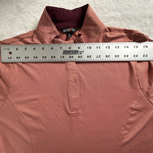 Kerrits Womens Collected Clinic Short Sleeve Polo Shirt Top XL Sunset/Rosewood - Picture 5 of 7